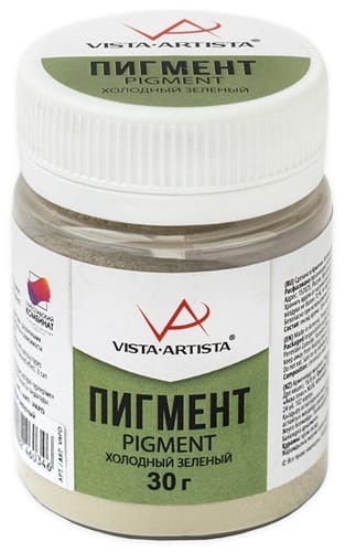 Пигмент сухой холодный зеленый 30 гр. "VISTA-ARTISTA" VAPD Пигмент сухой холодный зеленый 30 гр. "VISTA-ARTISTA" VAPD