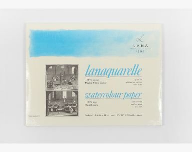 Альбом-склейка для акварели Lana "Lanaquarelle" 23х31 см 20 л 300 г., среднее зерно, хлопок 100% Альбом-склейка для акварели Lana "Lanaquarelle" 23х31 см 20 л 300 г., среднее зерно, хлопок 100%