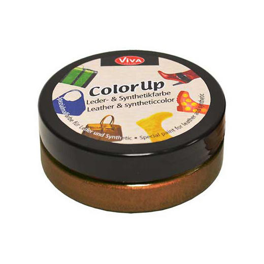 Краска для кожи и синтетики Color up, 50 мл, коричневый "Viva" Краска для кожи и синтетики Color up, 50 мл, коричневый "Viva"
