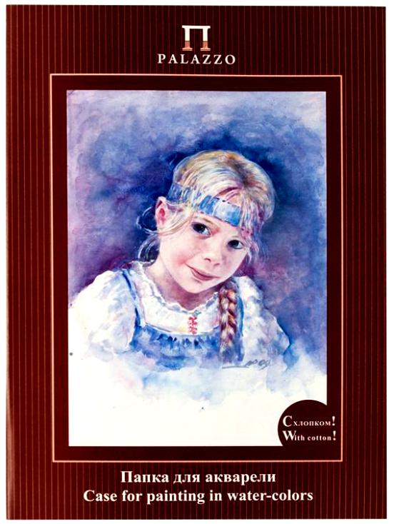 Папка для акварели А-4 "Настя" 10 л. рисов. с хлопком 50% 200 г/м