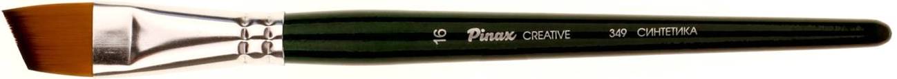 Кисть синтетика плоская скошенная, имитация колонка, ручка короткая CREATIVE 349 N 16 "Pinax"