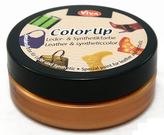Краска для кожи и синтетики Color up, 50 мл, бронза "Viva" Краска для кожи и синтетики Color up, 50 мл, бронза "Viva"