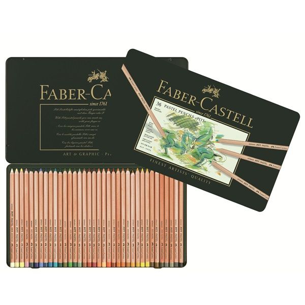 Набор пастельных карандашей Faber-Castell PITT 36 цв., металл.кор. Набор пастельных карандашей Faber-Castell PITT 36 цв., металл.кор.