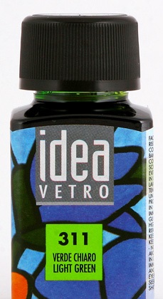 Краска лаковая по стеклу "idea vetro" Зеленый светлый (60мл.) "Maimeri" Краска лаковая по стеклу "idea vetro" Зеленый светлый (60мл.) "Maimeri"