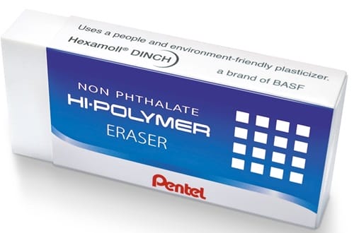 Ластик высокополимерный 74x32.5x13.5 мм Pentel Hi-Polymer "Extra Large" ZEH-20 