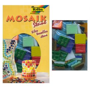 Набор стеклянной мозаики Ассорти 10цв. 2х2см. 70шт. Folia Набор стеклянной мозаики Ассорти 10цв. 2х2см. 70шт. Folia