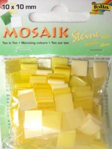 Мозаика "Тонированная" 10х10мм. 190шт. Оттенки желтого Folia Мозаика "Тонированная" 10х10мм. 190шт. Оттенки желтого Folia