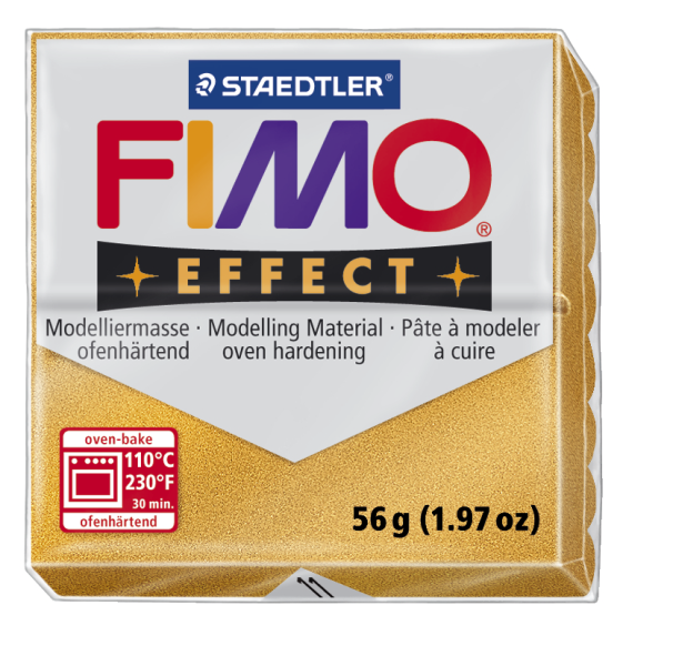 Пластика "Fimo effect", брус 56гр.Металлик Золотой