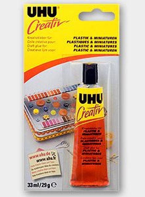 Клей для пластики и миниатюры UHU CREATIVE, туба 33мл, 47330 Клей для пластики и миниатюры UHU CREATIVE, туба 33мл, 47330