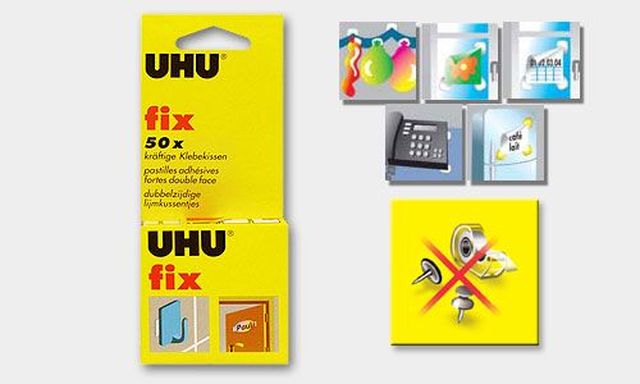 Клеящие пластины универсальные белые UHU FIX, 12х18мм, 50шт, 44385/44388 Клеящие пластины универсальные белые UHU FIX, 12х18мм, 50шт, 44385/44388