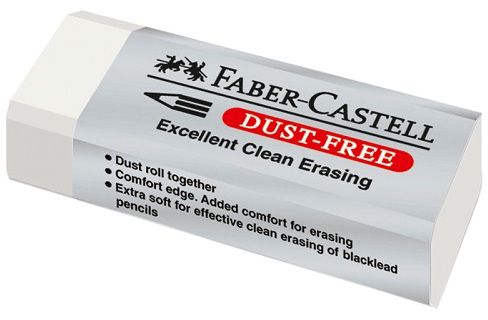 Ластик Faber-Castell "Dust Free", прямоугольный, 62*21,5*11,5мм, белый, картонный футляр Ластик Faber-Castell "Dust Free", прямоугольный, 62*21,5*11,5мм, белый, картонный футляр