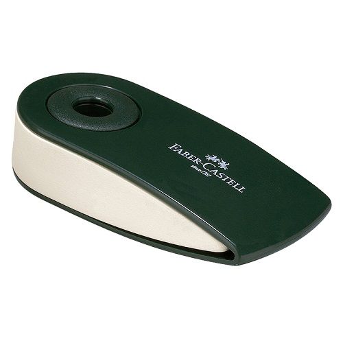 Ластик Faber-Castell "Sleeve", прямоугольный, 73*34*15мм, зеленый пластиковый футляр