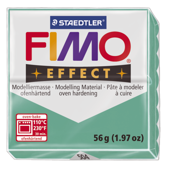 Пластика "Fimo effect", брус 56гр.Полупрозр. Зеленый