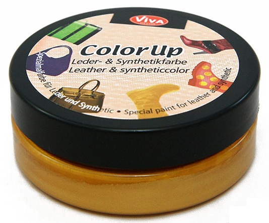 Краска для кожи и синтетики Color up, 50 мл, золото "Viva" Краска для кожи и синтетики Color up, 50 мл, золото "Viva"