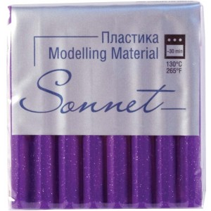 Пластика "Sonnet" Фиолетовый с блестками, брус 56гр.