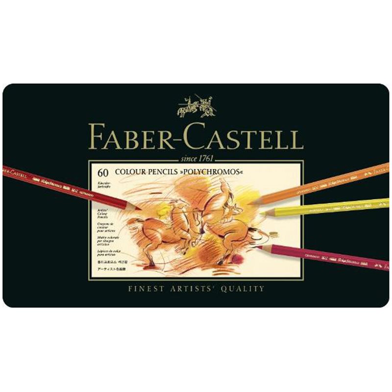 Набор цветных карандашей Faber-Castell профессионал. Polychromos 60цв., металл.кор. Набор цветных карандашей Faber-Castell профессионал. Polychromos 60цв., металл.кор.