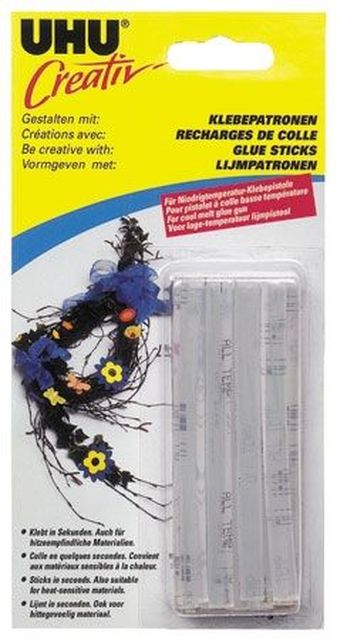 Клеевые патроны для клей-пистолета UHU CREATIVE, 7мм, 15шт., 44180