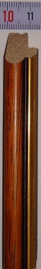 Рама 10 х 10 см. БС 302 со стеклом, багет деревянный "Малайзия", "4 пальца"