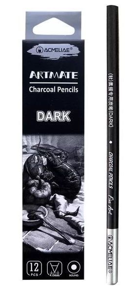 Карандаш угольный ACMELIAE (Dark), (1штука, упаковка 12 штук) Карандаш угольный ACMELIAE (Dark), (1штука, упаковка 12 штук)
