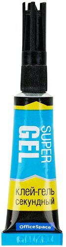 Клей секундный OfficeSpace "Super Gel", гель, 3г, лента Клей секундный OfficeSpace "Super Gel", гель, 3г, лента