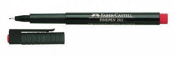 Ручка капиллярная Faber-Castell FINEPEN 1511, толщ. письма 0,4мм, красная