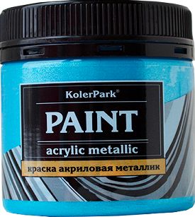 Краска акриловая декоративная "KolerPark" 150 мл., синий металлик КР.33 