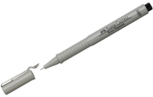 Ручка капиллярная Faber-Castell ECCO PIGMENT для черчения 0,05мм, черная Ручка капиллярная Faber-Castell ECCO PIGMENT для черчения 0,05мм, черная