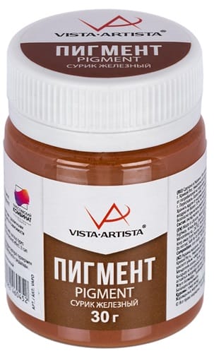 Пигмент сухой сурик железный 30 гр. "VISTA-ARTISTA" VAPD Пигмент сухой сурик железный 30 гр. "VISTA-ARTISTA" VAPD
