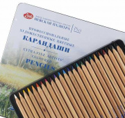 Набор профессиональных цветных карандашей "Мастер-Класс", 24 цвета, в жестяном пенале Набор профессиональных цветных карандашей "Мастер-Класс", 24 цвета, в жестяном пенале