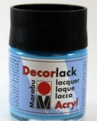 Акриловая глянцевая краска Decorlack 50мл. Marabu Голубой