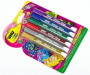 Набор клея UHU GLITTER GLUE с блестками, металлик, 6 цв. по 10мл, блистер, 39040/40684