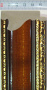 Багет пластиковый (1м. L-2,9) К. 1035-793 Коричневый лак с золотом L 2.9м "Ю.Корея"