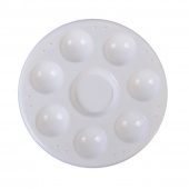 Палитра пластиковая круглая ХоББитания, диаметр 12 см, 8 углублений