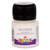 Акрил матовый Декола банка 20мл. цв.№ 104 Белая Акрил матовый Декола банка 20мл. цв.№ 104 Белая