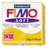 Пластика "Fimo soft", брус 56гр. Желтый