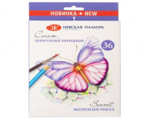 Набор акварельных карандашей Сонет 36 цветов, D грифеля 3мм., картонная упаковка