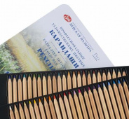 Набор профессиональных цветных карандашей "Мастер-Класс", 48 цветов, в жестяном пенале Набор профессиональных цветных карандашей "Мастер-Класс", 48 цветов, в жестяном пенале