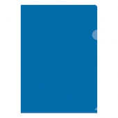 Папка-уголок OfficeSpace, А4, 150мкм, прозрачная синяя
