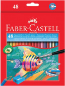 Набор акварельных детских карандашей COLOUR PENCILS с кисточкой, в карт.кор., 48 шт. "Faber-Castell" Набор акварельных детских карандашей COLOUR PENCILS с кисточкой, в карт.кор., 48 шт. "Faber-Castell"
