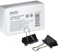 Зажимы для бумаг 51мм Attache Economy 12шт черные, картонная коробка