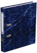 Папка-регистратор А4 СТАММ, 50мм, мрамор, синяя