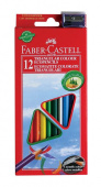 Набор цветных карандашей Faber-Castell "ECO", трехгр.12 цв.+точилка карт. уп.