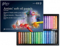 Набор пастели масляной мягкой круглой 36 цветов 10х70мм профессиональная Mungyo картонная коробка