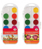 Акварель Гамма "Мультики", медовая, 12 цветов, без кисти, пластик. упак., европодвес