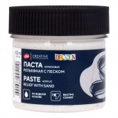 Паста акриловая художественная рельефная с песком "Decola" 100 мл., белая