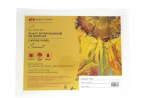 Холст грунтованный на картоне Сонет, 24х30 см, 280 г/м2, 100% хлопок, мелкое зерно, картон 3мм