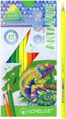 Набор цветных неоновых карандашей ACMELIAE Neon Artmate 12цв. в картонном футляре
