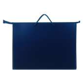 Папка А3 с ручками пластик молния сверху 50 мм 420*343мм Тёмно-синий ПР 3