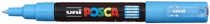 Маркер на водной основе UNI POSCA PC-1М, 0,7мм овальный, №08 Голубой