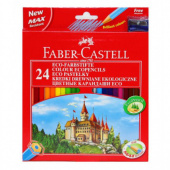 Набор цветных карандашей Faber-Castell ECO ЗАМОК с точилкой карт. кор. 24 шт. Набор цветных карандашей Faber-Castell ECO ЗАМОК с точилкой карт. кор. 24 шт.